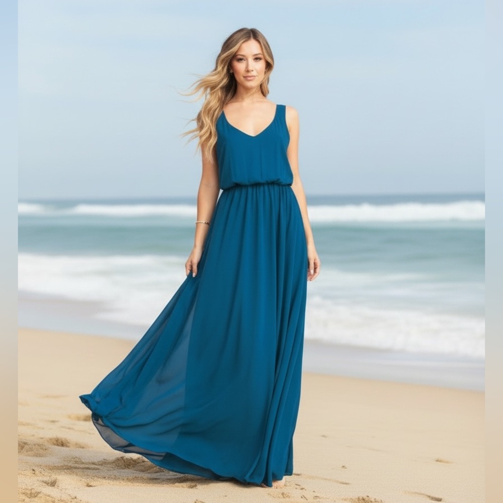Show Me Your Mumu Kendall S Maxi Dress Bridesmaid Teal Deep Jade